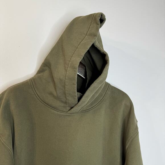 FRAME MEN’s Hooded Zip-Collar Sweatshirt Green Men's XL - Picture 4 of 13